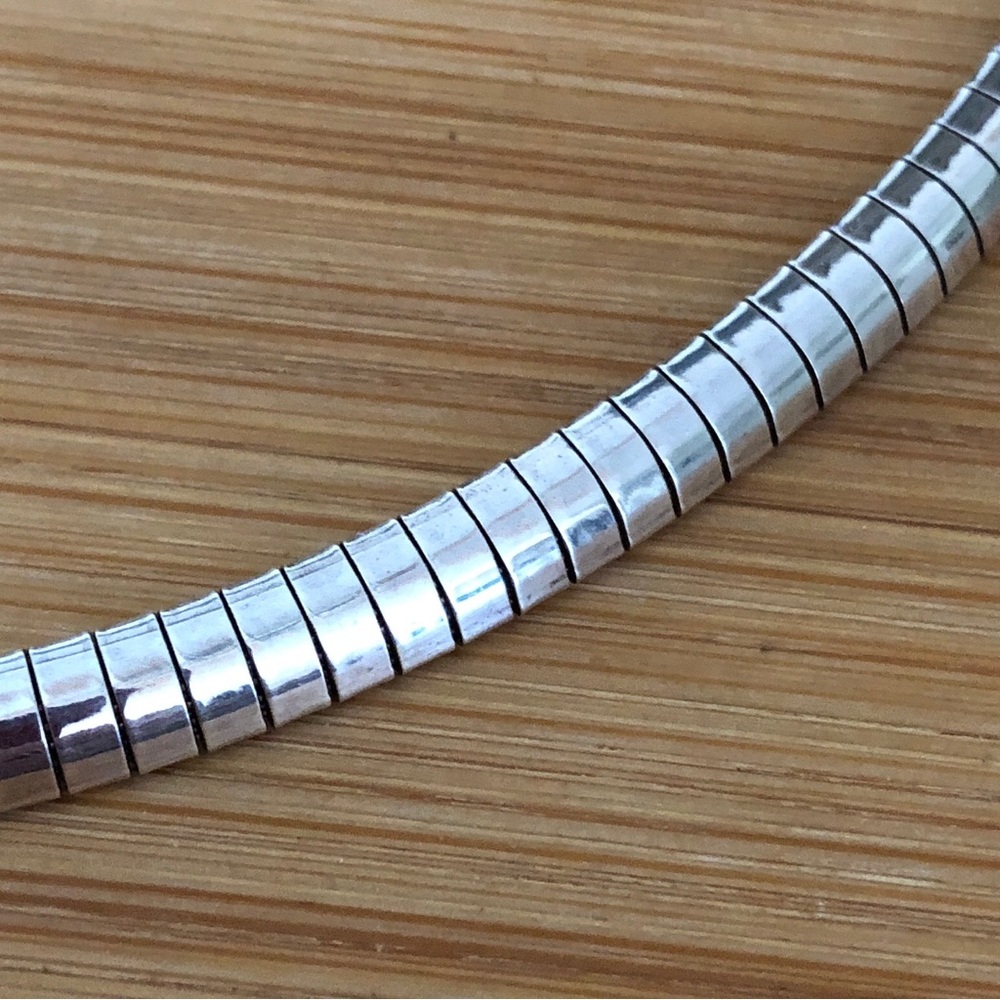 $98 Unique Italian Designer Estate Flex Collar Chain   Marked ITALY 925 MILOR - Picture 3 of 9